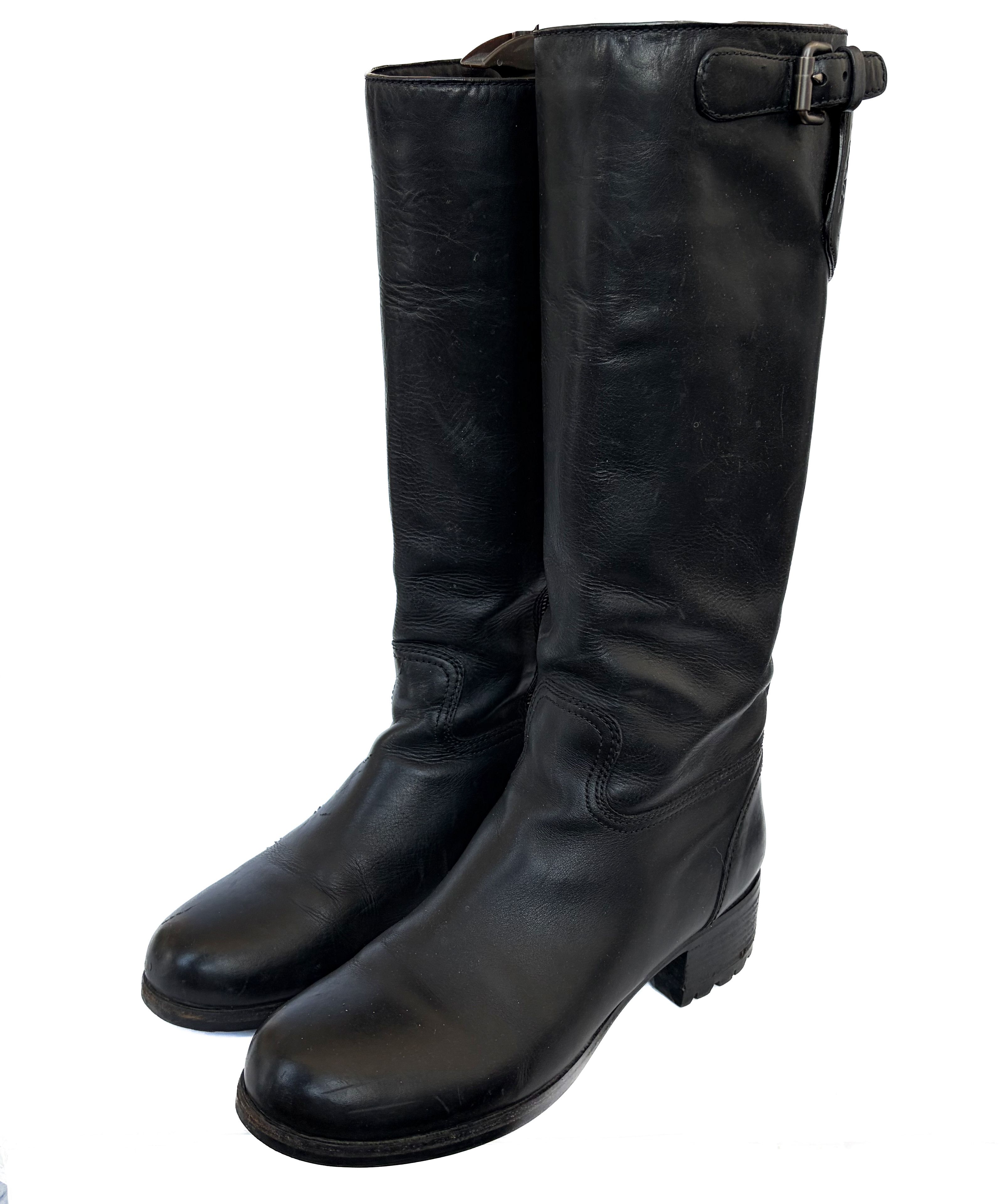 Prada PRADA Boots 1999 Leather Black Zip Logo Vintage Size 41 Size US 11 / IT 41 - 3 Thumbnail