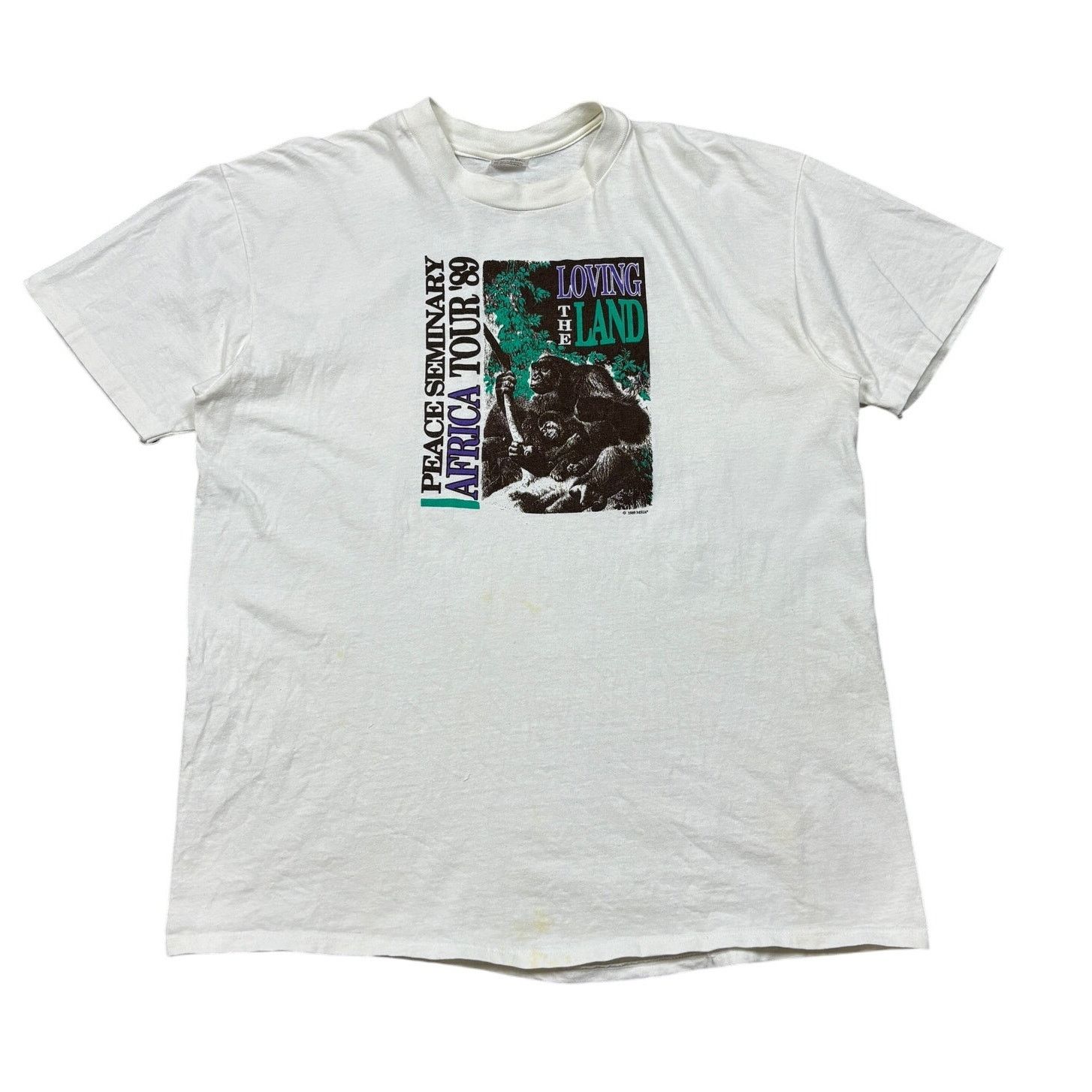 Vintage VTG 80s Peace Seminary Africa Tour Loving The Land Shirt XL Size US XL / EU 56 / 4 - 1 Thumbnail