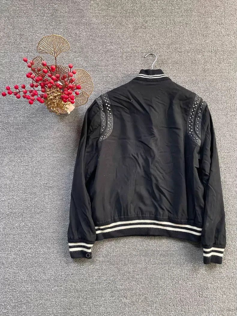 Saint Laurent Paris Saint Laurent Paris Studded Leather and Wool Baseball Jack Size US L / EU 52-54 / 3 - 2 Thumbnail