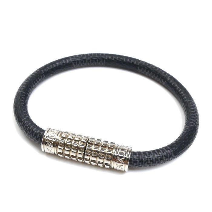 Louis Vuitton Louis Vuitton Digit Damier Graphite Bracelet Canvas Bracelet M6626D DUTY FREE for USA