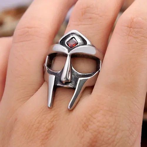 Jewelry Kawamura x Marie MF DOOM Mask Ring( Size 7-13 ) Size ONE SIZE - 2 Thumbnail