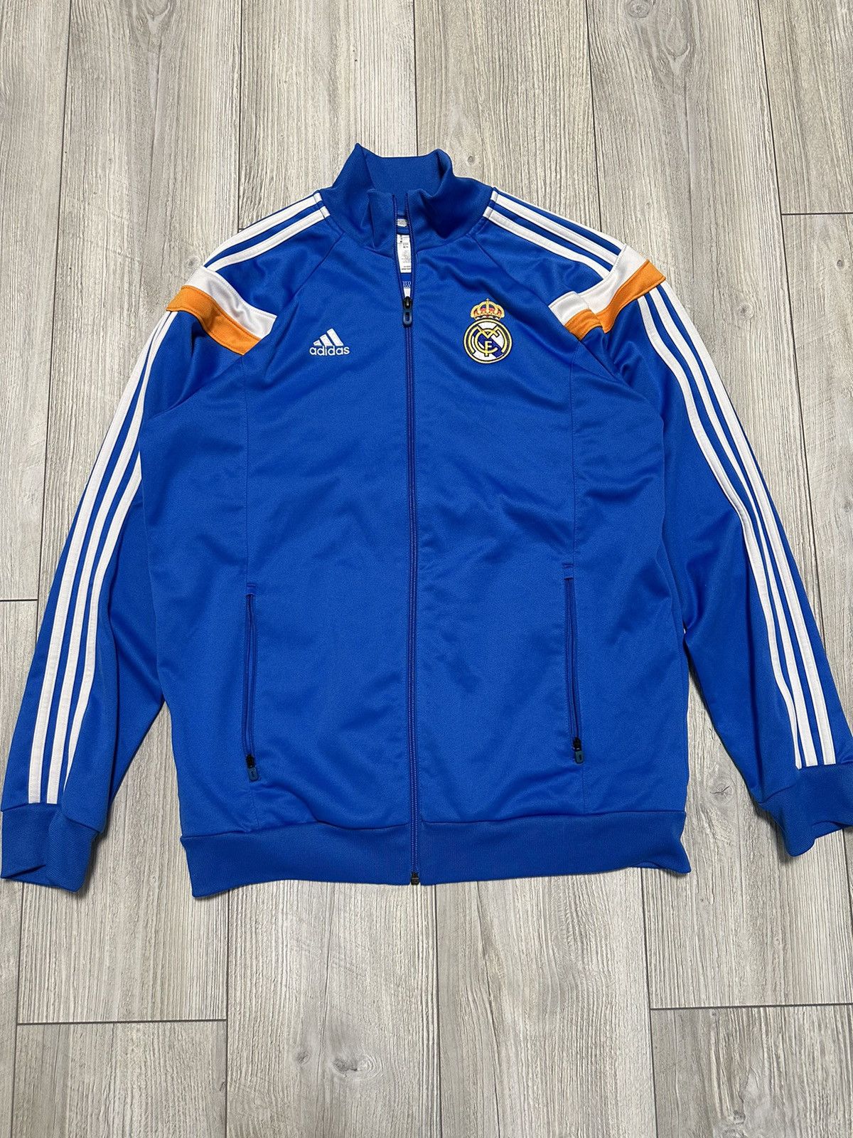 Adidas ADIDAS 2013 REAL MADRID ANTHEM TRACK JACKET Blue Size US M / EU 48-50 / 2 - 1 Thumbnail