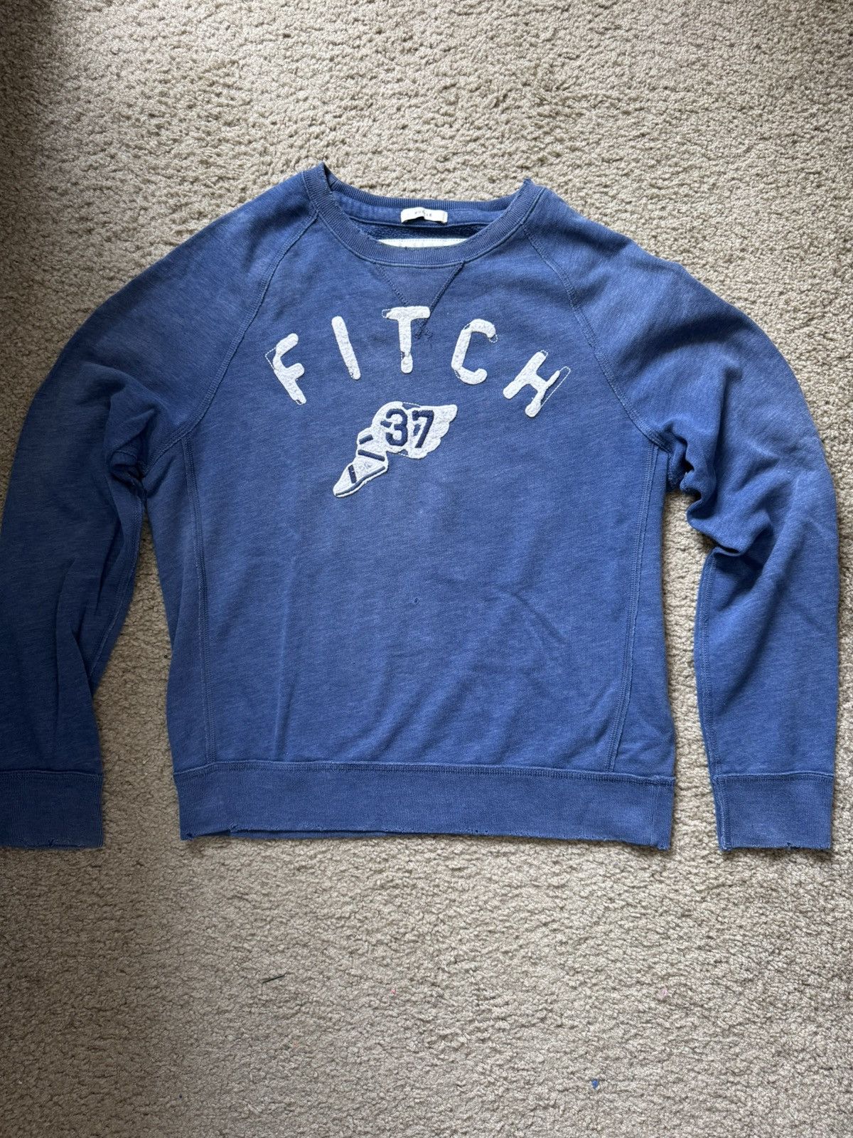 Abercrombie & Fitch Vintage Abercrombie and Fitch mens blue sweatshirt Medium Size US M / EU 48-50 / 2 - 1 Thumbnail