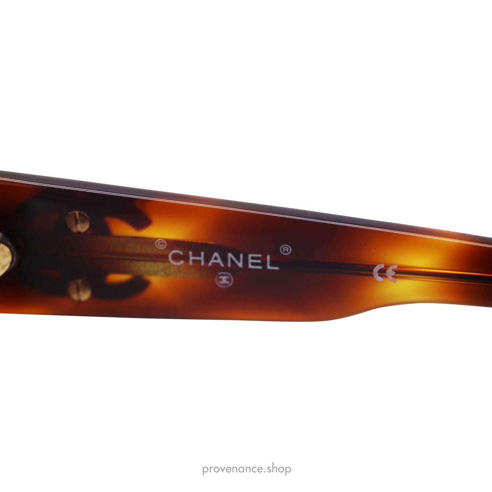Chanel 🔴 Chanel Double CC Sunglasses - Brown Tortoise - 01452 Size ONE SIZE - 6 Thumbnail