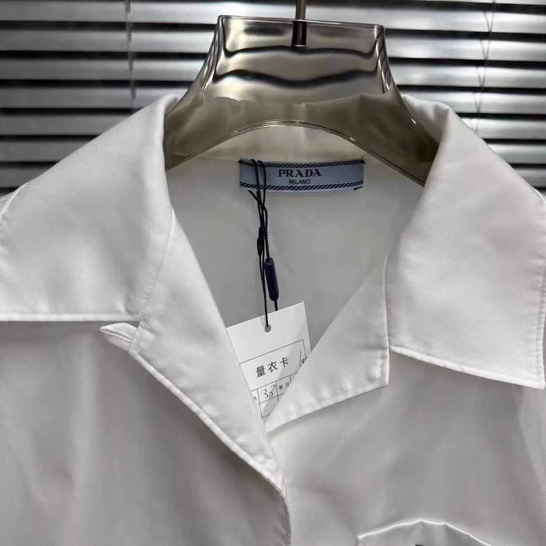 Prada PRADA Nylon Triangle Logo Short-Sleeve Shirt 38 New Size XS / US 0-2 / IT 36-38 - 2 Thumbnail