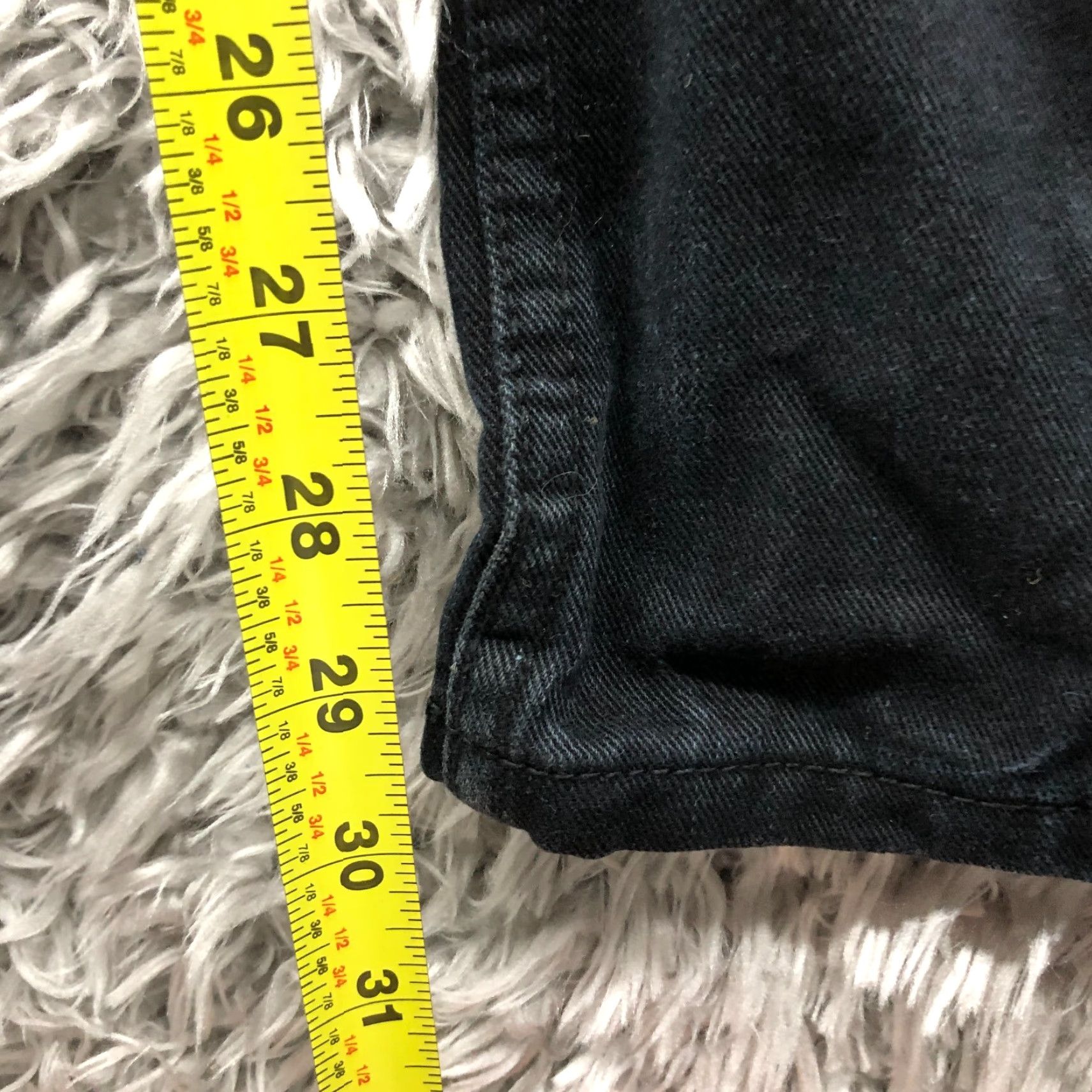 Denime Recycled Blues Jeans Size 34x32 Mens Mid Rise Slim Straight Dark Black Denim Jeans Size US 34 / EU 50 - 3 Thumbnail