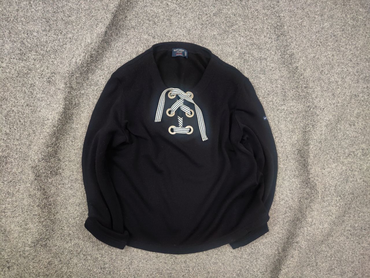 Saint James Saint James Design Wool Blend Sweater neckline and laces Size L / US 10 / IT 46 - 2 Thumbnail