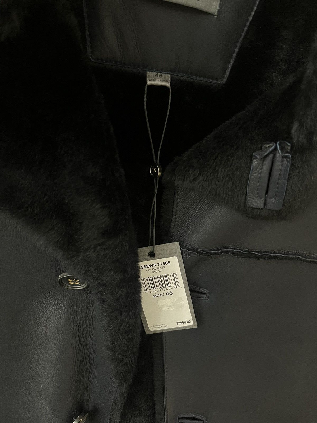John Varvatos Asymmetrical Shearling Coat. 46 Size US S / EU 44-46 / 1 - 10 Thumbnail