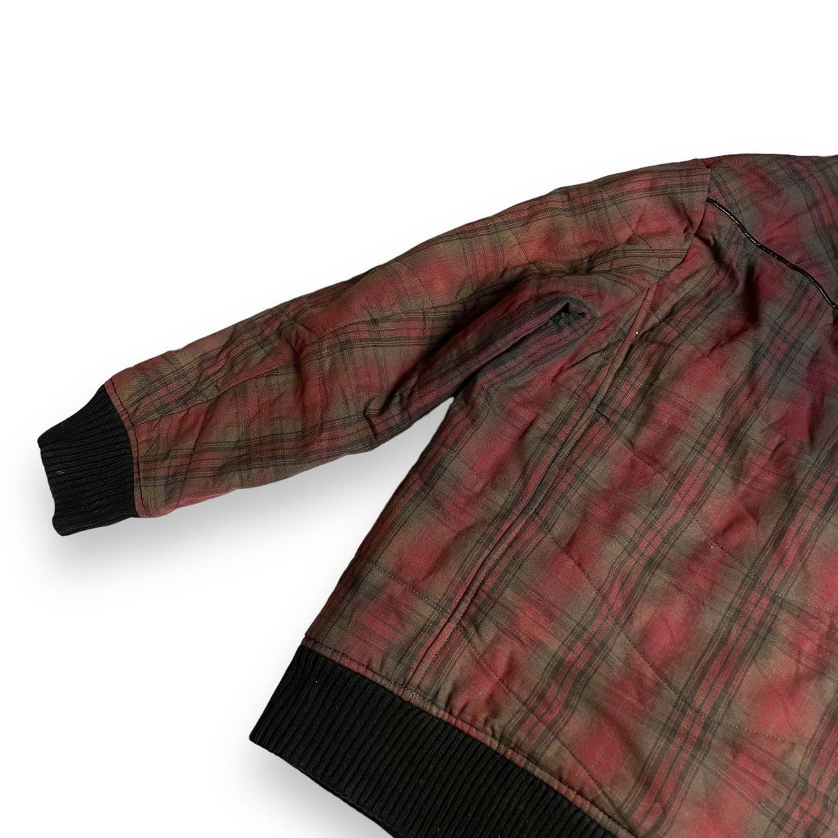 If Six Was Nine × Japanese Brand × Le Grande Bleu (L.G.B.) 🇯🇵 SUN FADED RUSH HOUR TARTAN FUR HOODIE FULL ZIP JACKET Size US L / EU 52-54 / 3 - 14 Thumbnail