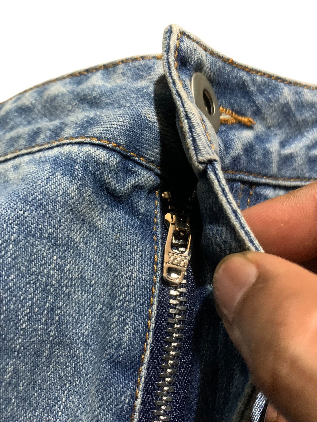 Designer FW18 hybrid patchwork baggy cropped jeans Au Jour Le Jour Size 30" / US 8 / IT 44 - 5 Thumbnail