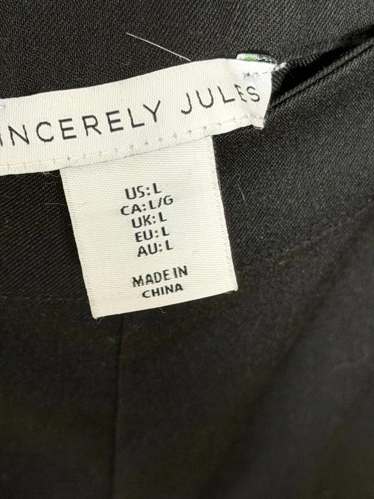 Other Sincerely Jules Black Wide-Leg Pants Large NWT Size 36" / US 14 / IT 50 - 5 Thumbnail