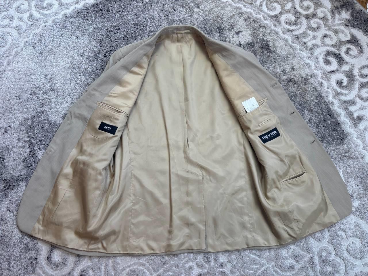 Hugo Boss Hugo Boss Rossellini Virgin Wool Blazer Beige Size 50 Size 40S - 3 Thumbnail