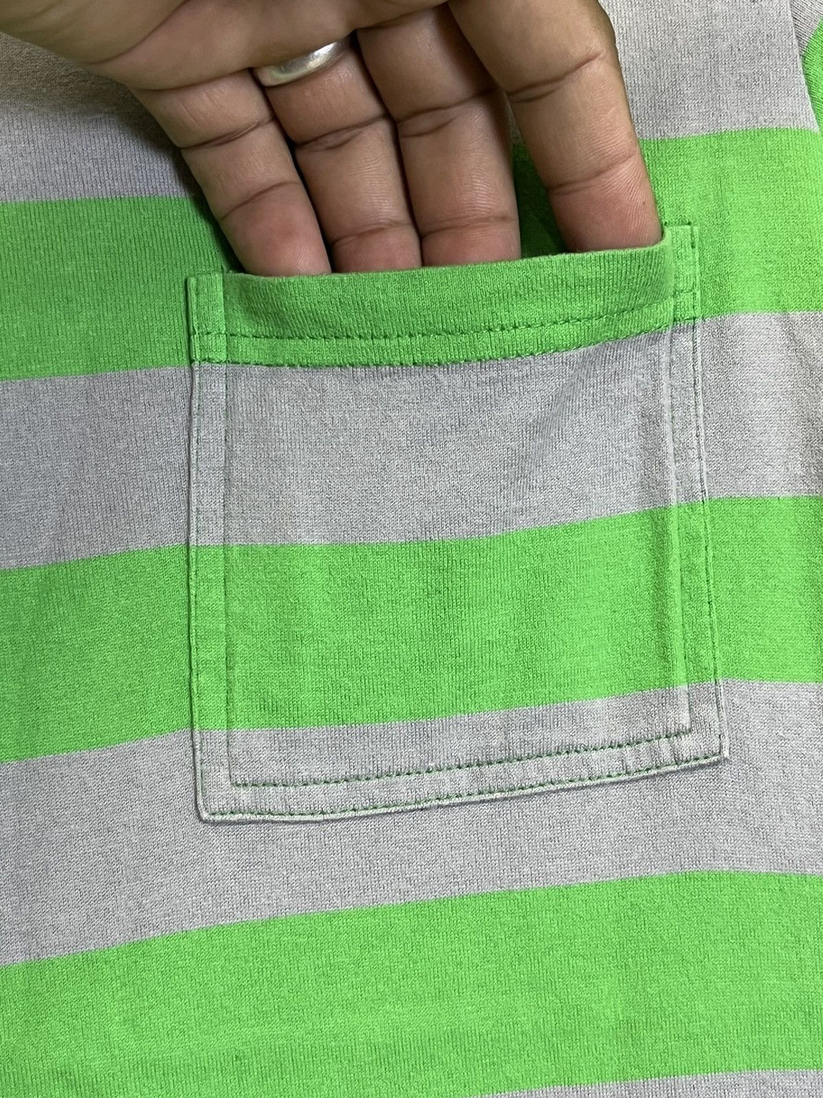 A.P.C. NICE🔥A.P.C PARIS RUE DE FLEURUS STRIPED POCKET TEE SHIRT Size S / US 4 / IT 40 - 4 Thumbnail