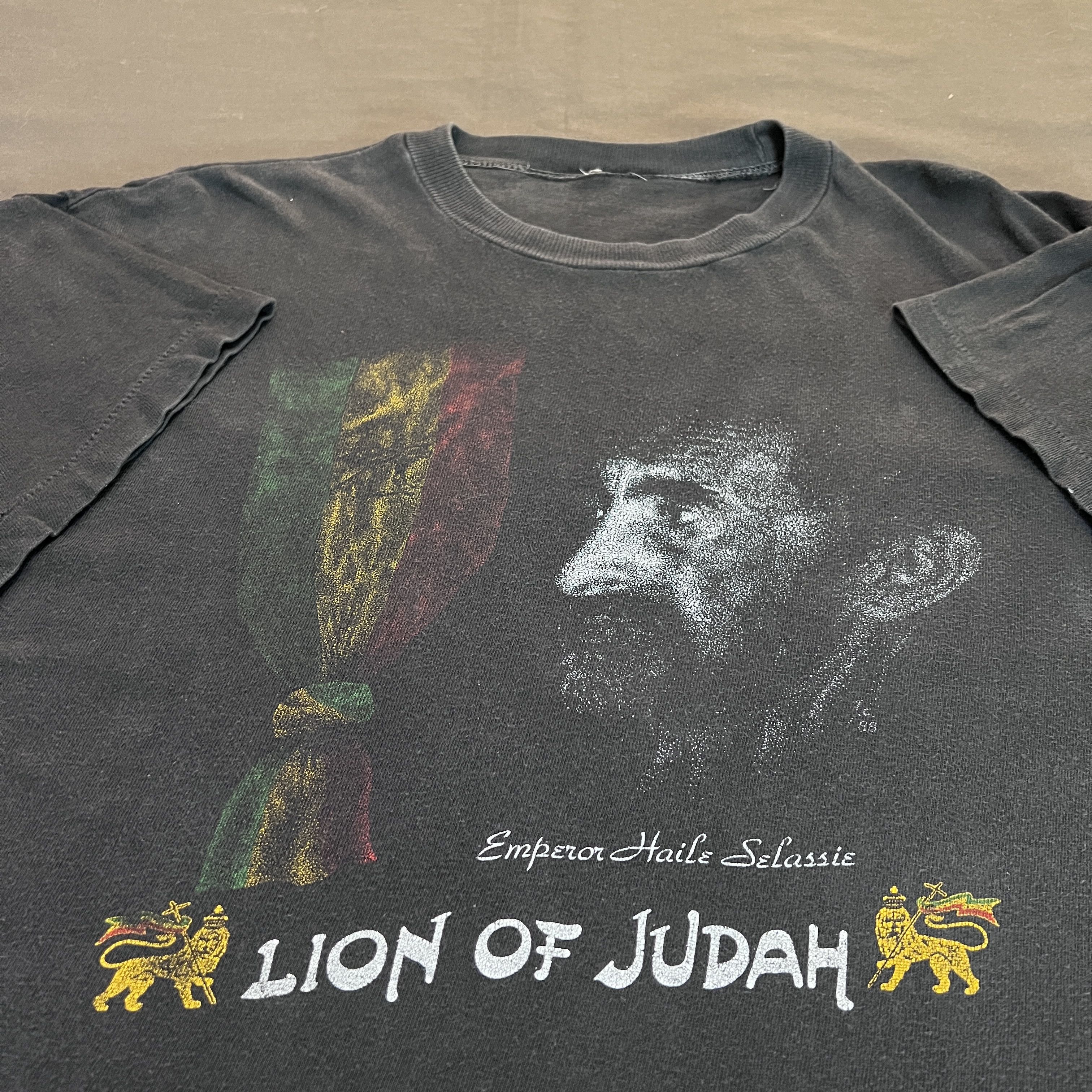Bob Marley Vintage 90s Emperor Haile Selassie Lion of Judah Faded Size US L / EU 52-54 / 3 - 5 Thumbnail