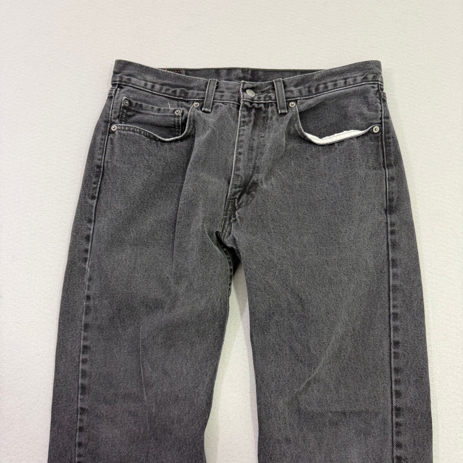 Levi's Levis 505 Jeans Men's 34x30 Black Straight Fit Regular Fit Size US 34 / EU 50 - 2 Thumbnail