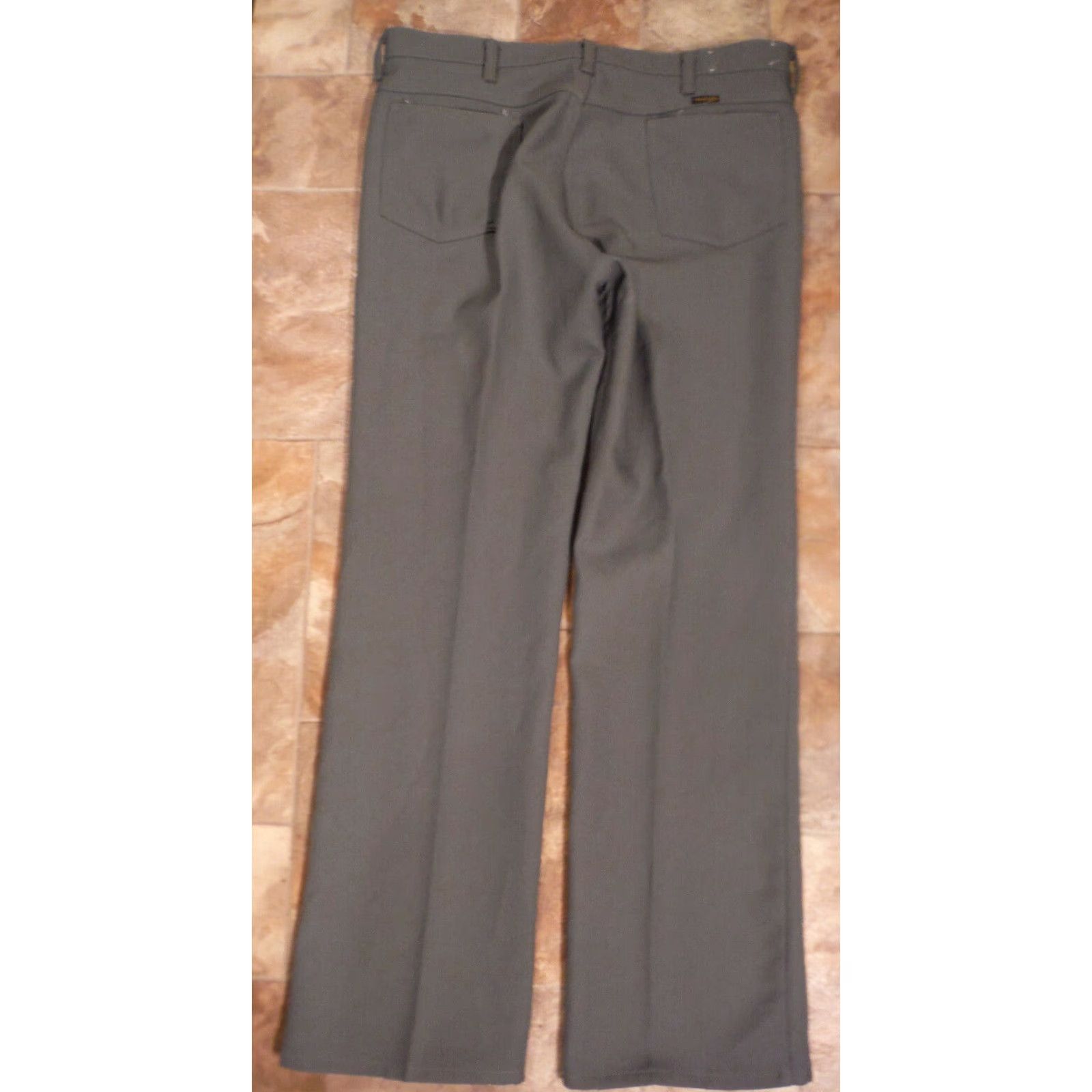 Wrangler VINTAGE Wrangler Jeans Slack Pants 36 Adult Gray Polyester 82GY USA 90s Distressed Mens 36x31 Tag 38/32 Wrangler brand Size US 36 / EU 52 - 2 Thumbnail