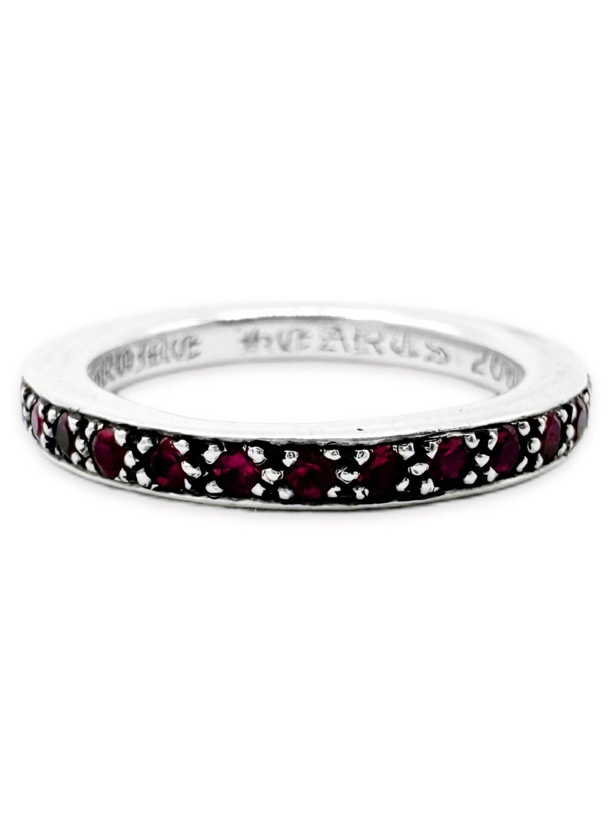 Chrome Hearts Chrome Hearts Ruby Eternity Love Factory Set .925 Silver Ring Size ONE SIZE - 1 Thumbnail