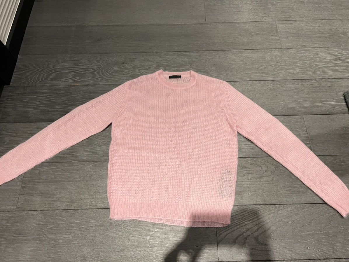 Prada Prada Crew Neck Mohair Blend Pink Sweater Size US M / EU 48-50 / 2 - 2 Thumbnail