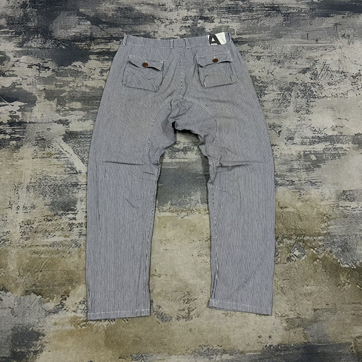 Designer × Japanese Brand × Vintage Vintage Japan Hickory Stripes Curve Leg Pants Size US 34 / EU 50 - 8 Thumbnail