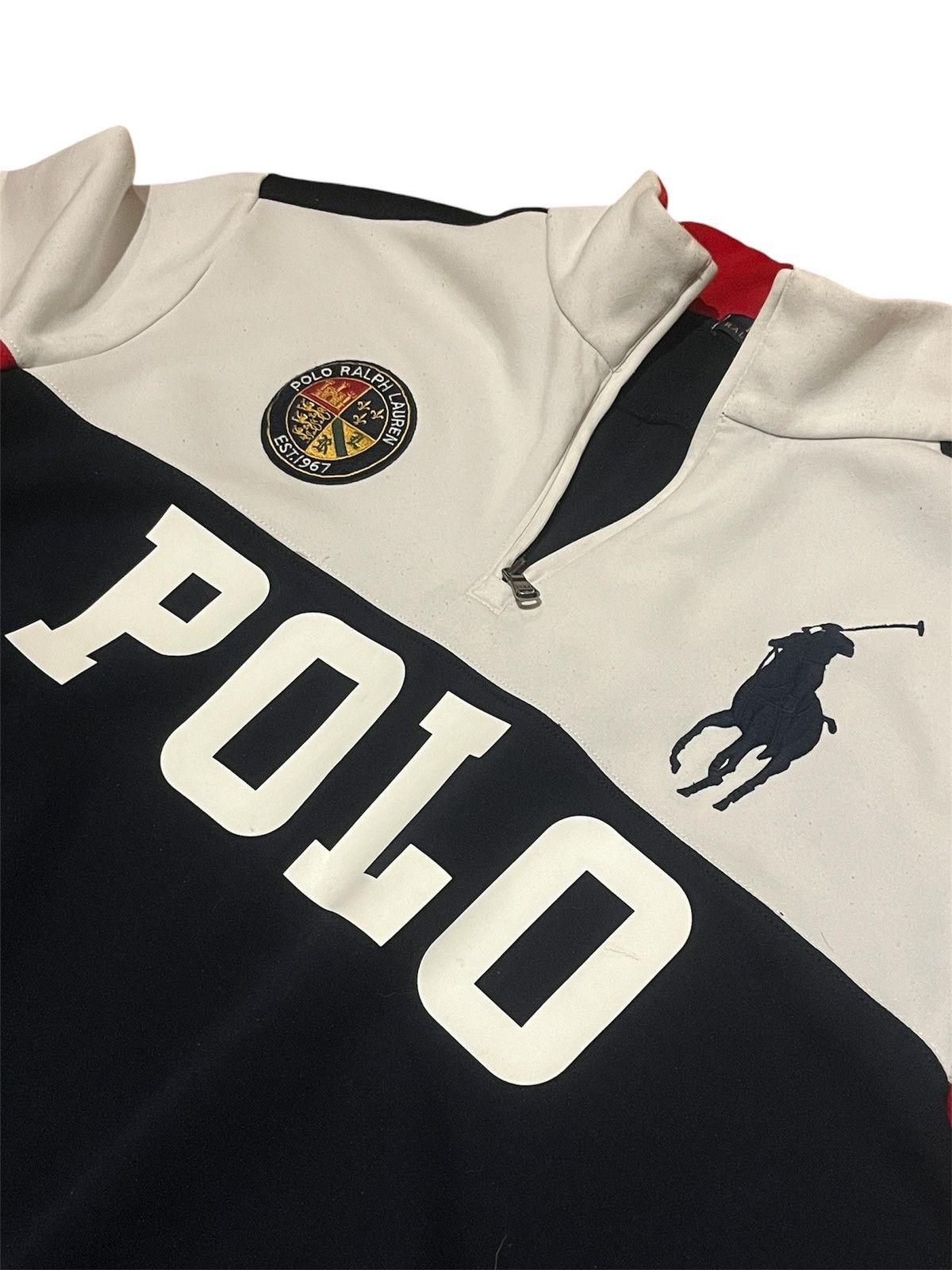 Polo Ralph Lauren × Vintage Quarter zip collared polo sweater Size US XL / EU 56 / 4 - 3 Thumbnail