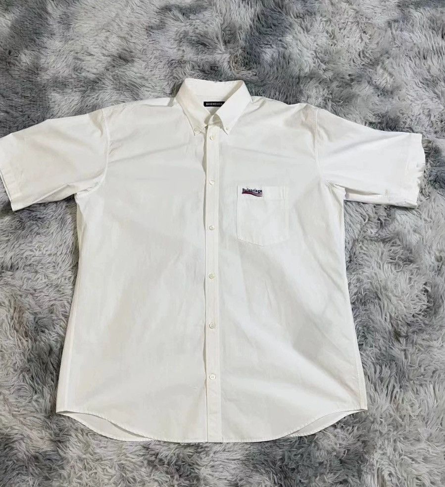 Balenciaga Balenciaga Embroidered Wave Shirt 2410-Nextarrow Size US XXS / EU 40 - 3 Thumbnail