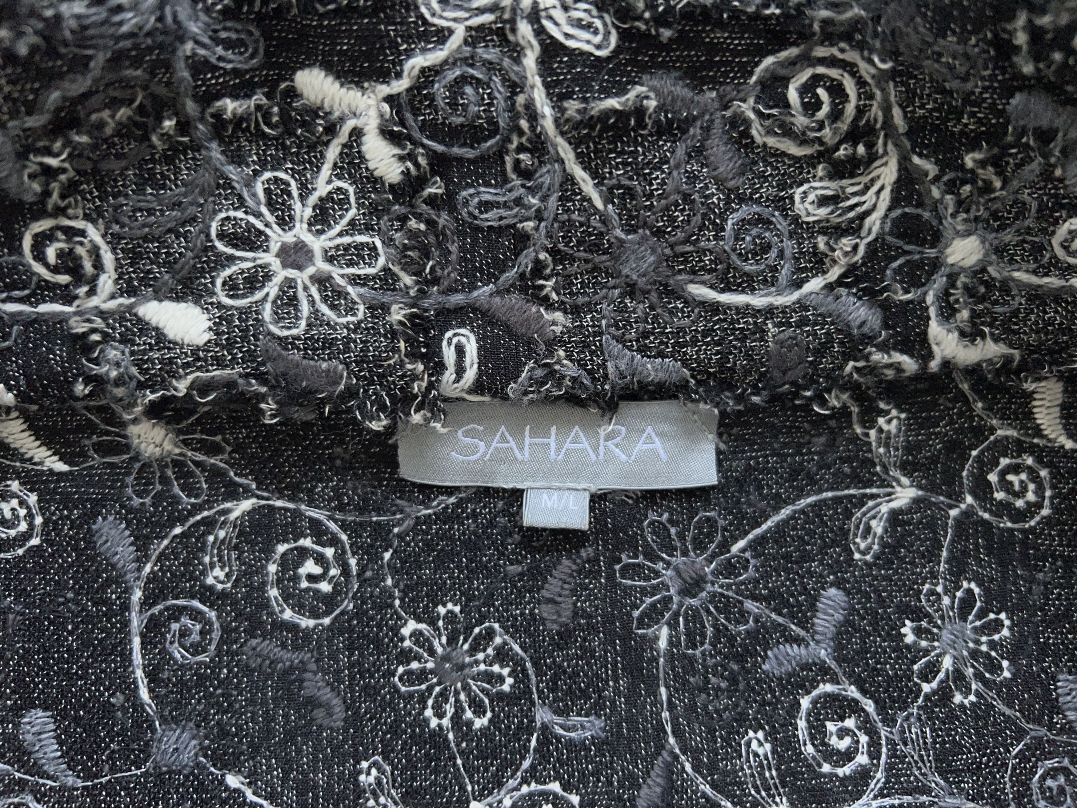 Designer × Sahara Club Womens SAHARA Designer Jacket Floral Embroidery Size M/L Size M / US 6-8 / IT 42-44 - 6 Thumbnail
