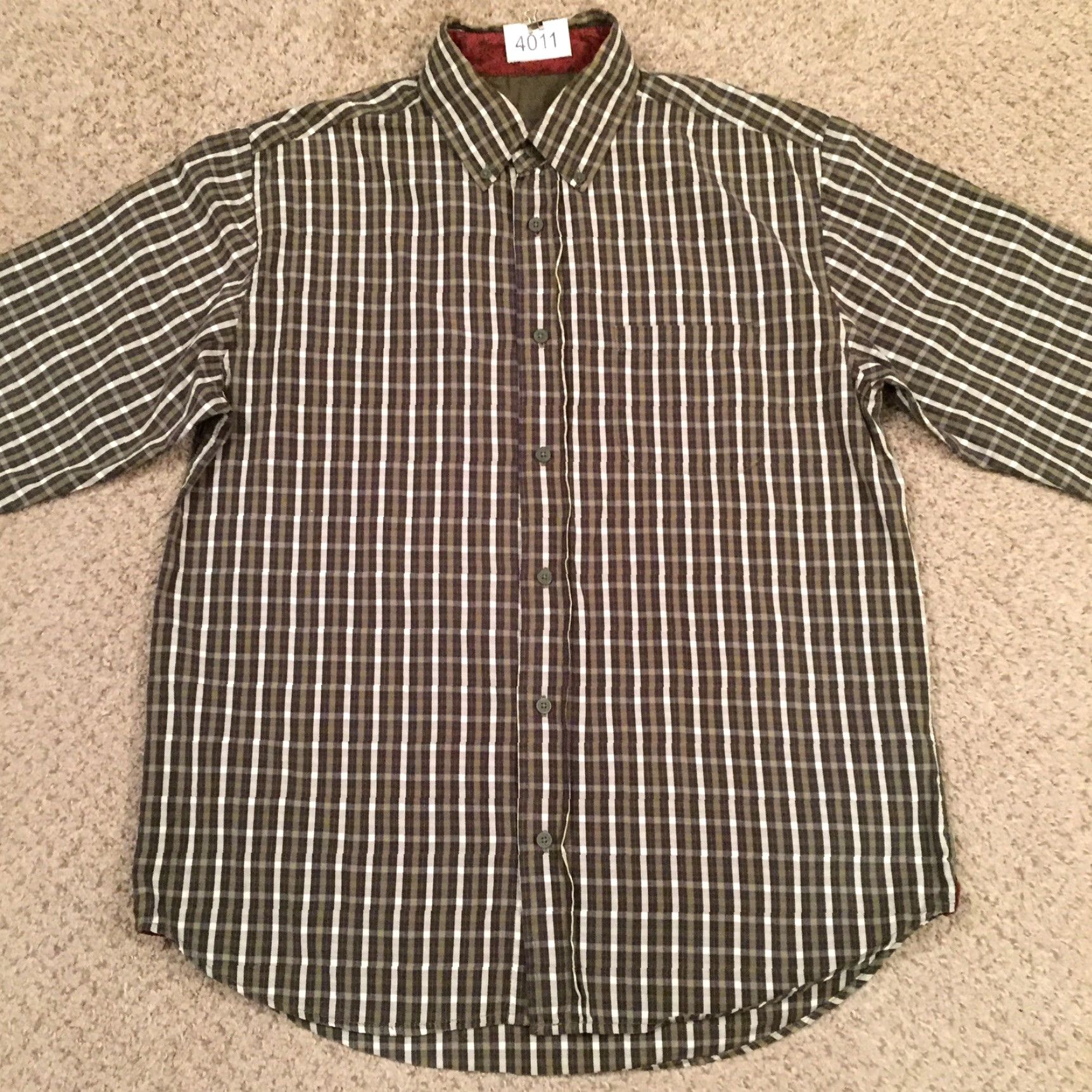 Old Navy Old Navy Shirt Mens Medium Green Plaid Long Sleeve Button Up Size US M / EU 48-50 / 2 - 5 Thumbnail