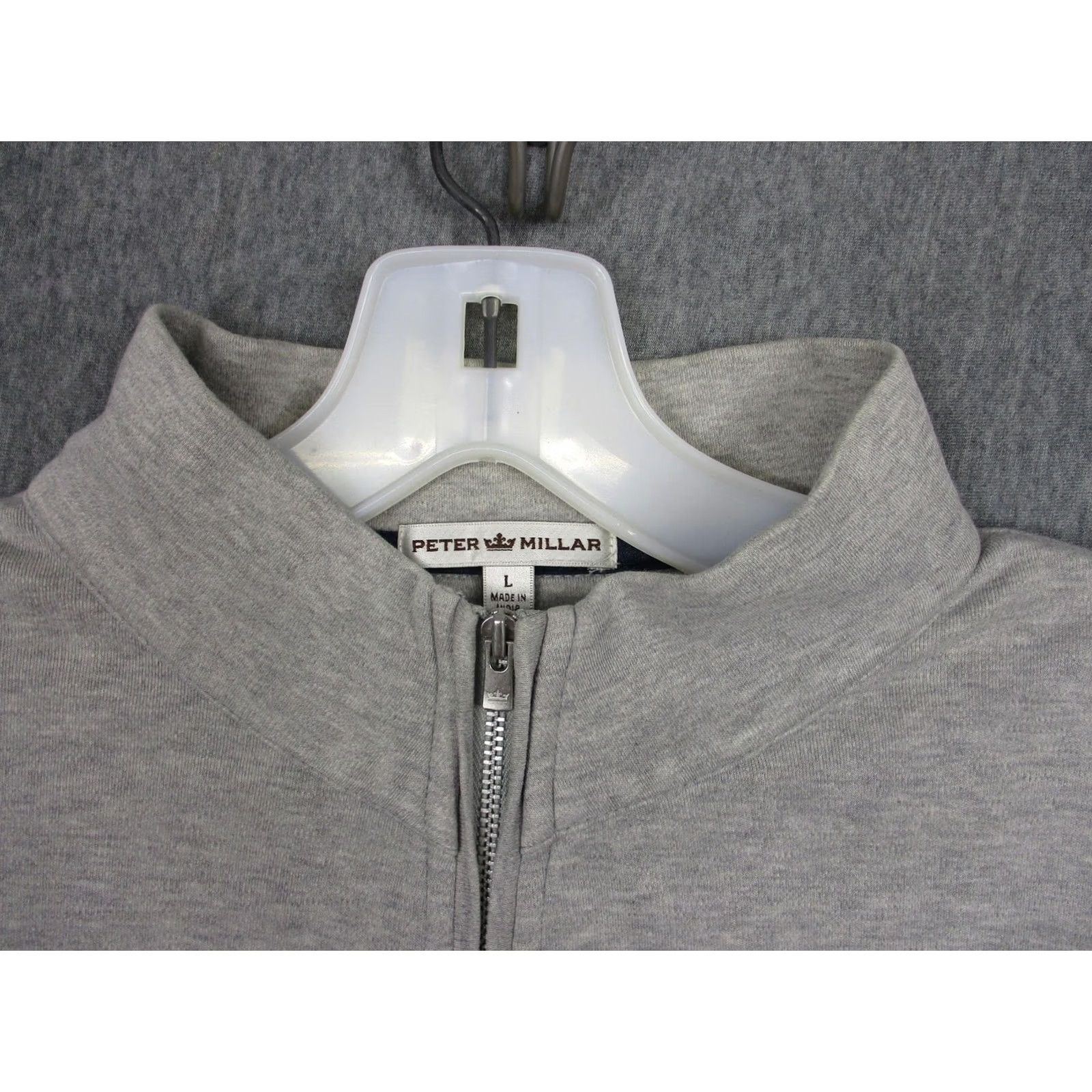Peter Millar Peter Millar Pullover Mens L Gray 1/4 Zip Cotton Sweatshirt Mock Neck Logo Embroidered Sleeve Logo Regular Fit Sweatshirt US-Peru Made Size US L / EU 52-54 / 3 - 2 Thumbnail