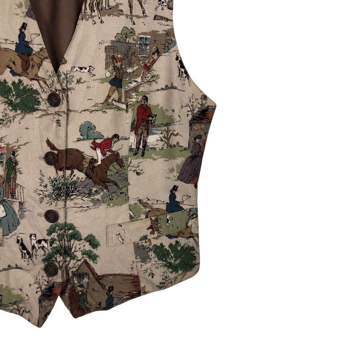 Japanese Brand 📌Vintage Waist Jacket Atelier Haiji Full Print Design Size US M / EU 48-50 / 2 - 6 Thumbnail