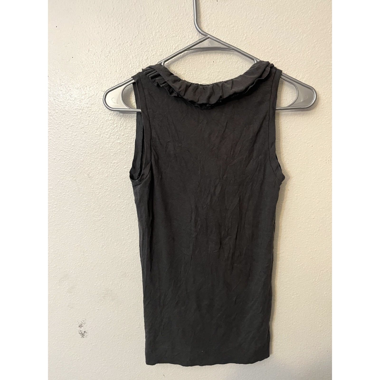 J.Crew J. Crew Gray Ruffled Button Collar Sleeveless Blouse Women’s XS T-Shirt Size XS / US 0-2 / IT 36-38 - 2 Thumbnail