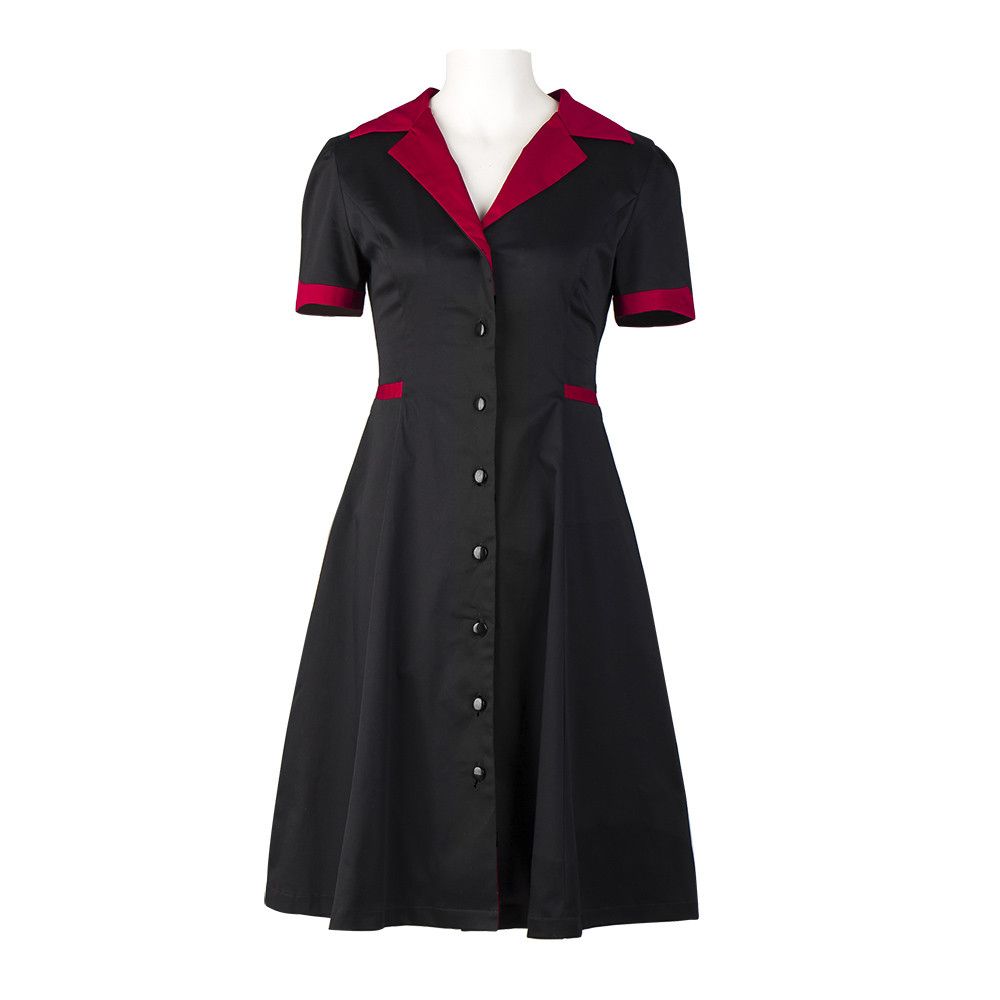 Other Elegant Button Stand A-Line Women Slim Dresses with Pocket Size L / US 10 / IT 46 - 1 Thumbnail