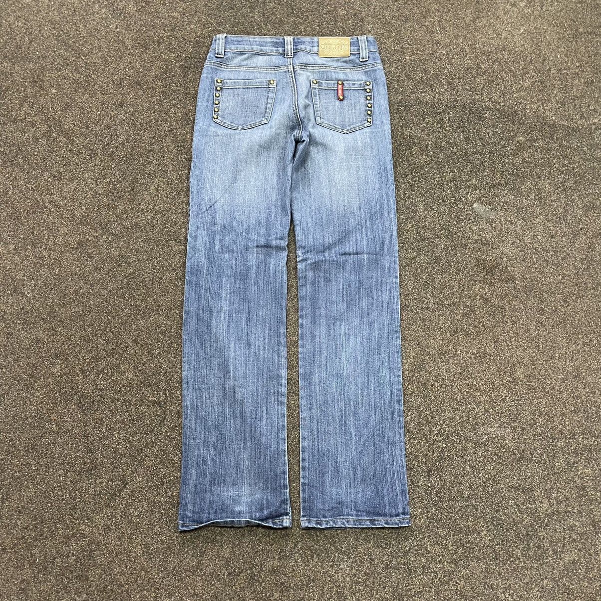 Vintage Vintage Y2K Baggy Flared Jeans 90s Grunge Distressed Logo Size 32" / US 10 / IT 46 - 3 Thumbnail
