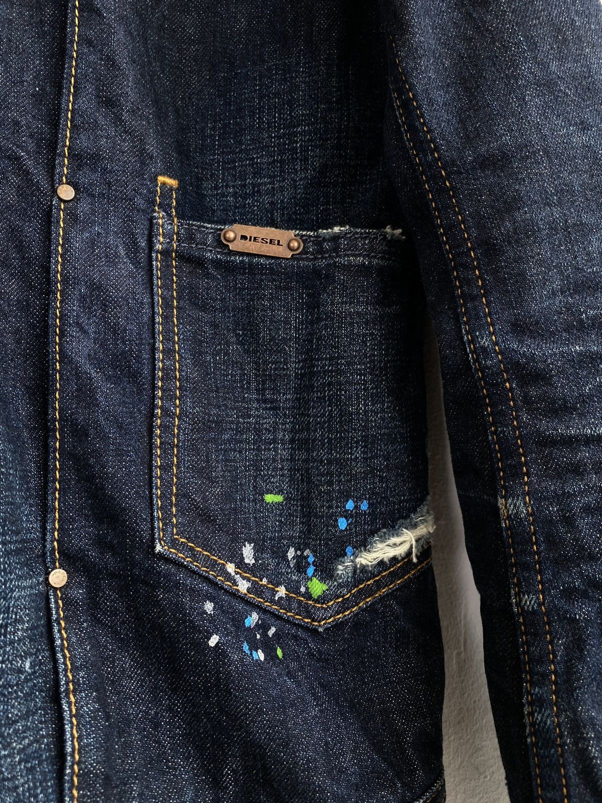 Diesel × Vintage 2010 Diesel Juzicon Giacca Washed Denim Jacket Size US S / EU 44-46 / 1 - 11 Thumbnail