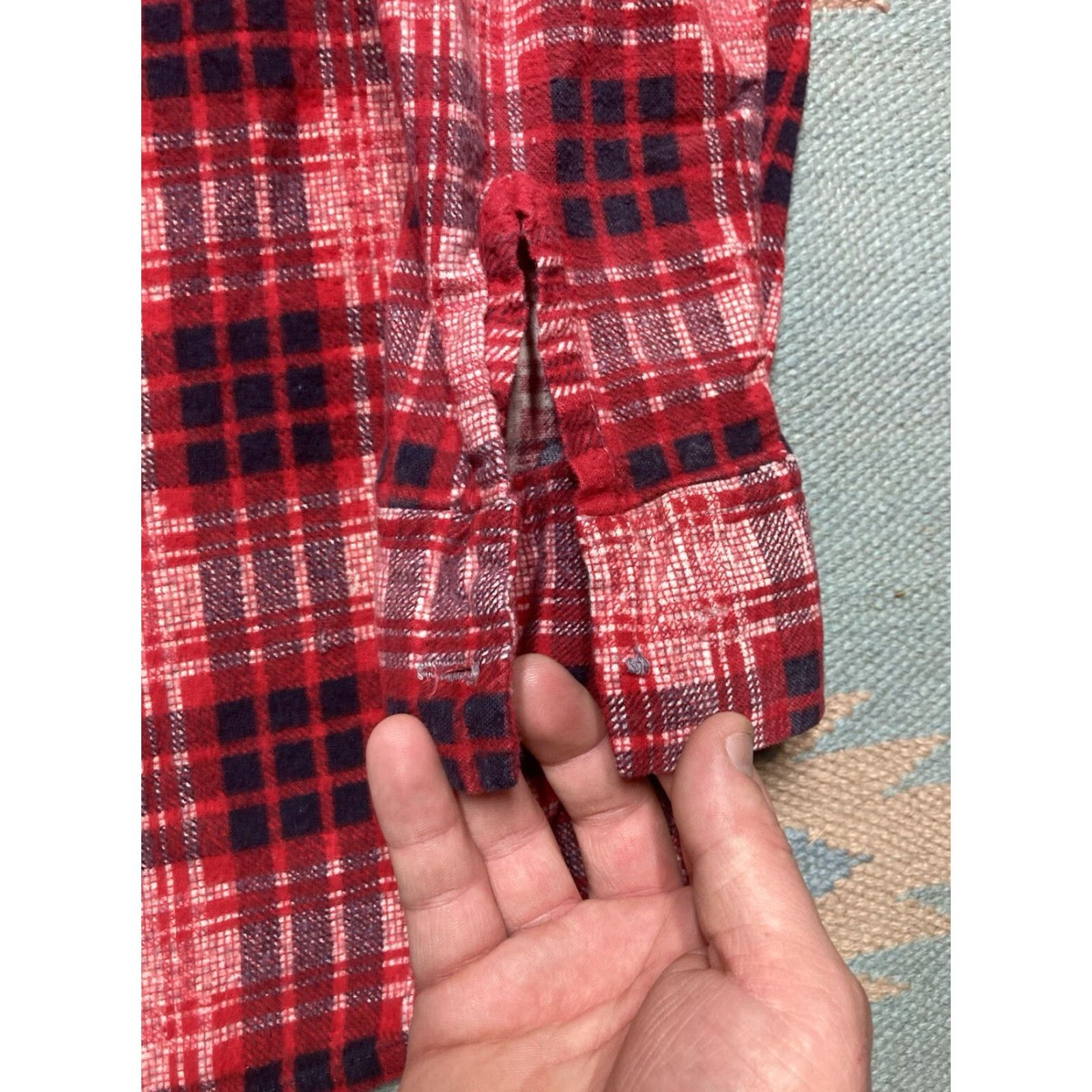 Vintage VINTAGE 70s 80s brushed cotton flannel shirt red plaid large Unbranded Men L Button-Up Size US L / EU 52-54 / 3 - 3 Thumbnail