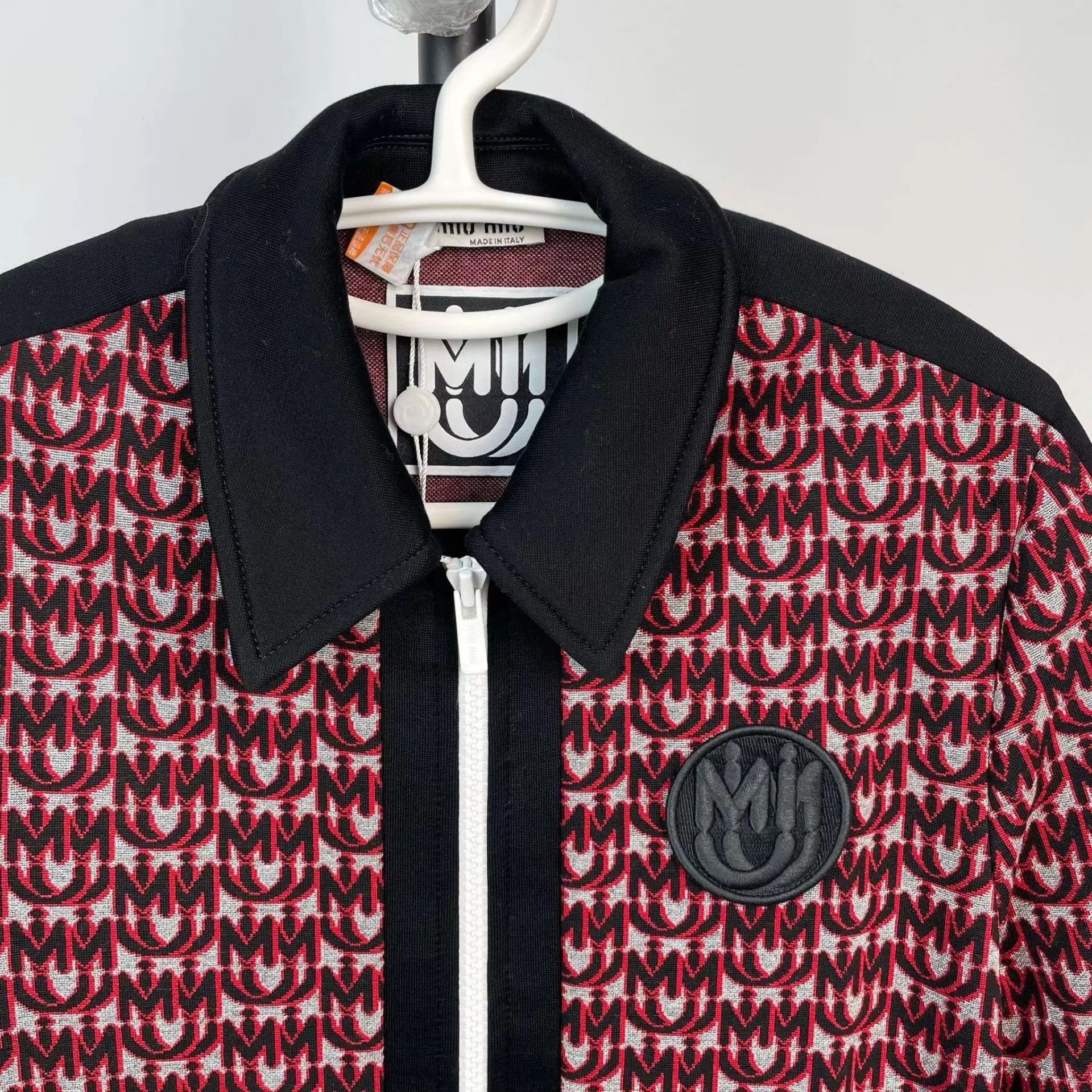 Miu Miu Miu Miu burgundy all over logo jacquard tracksuit L Size L / US 10 / IT 46 - 9 Thumbnail