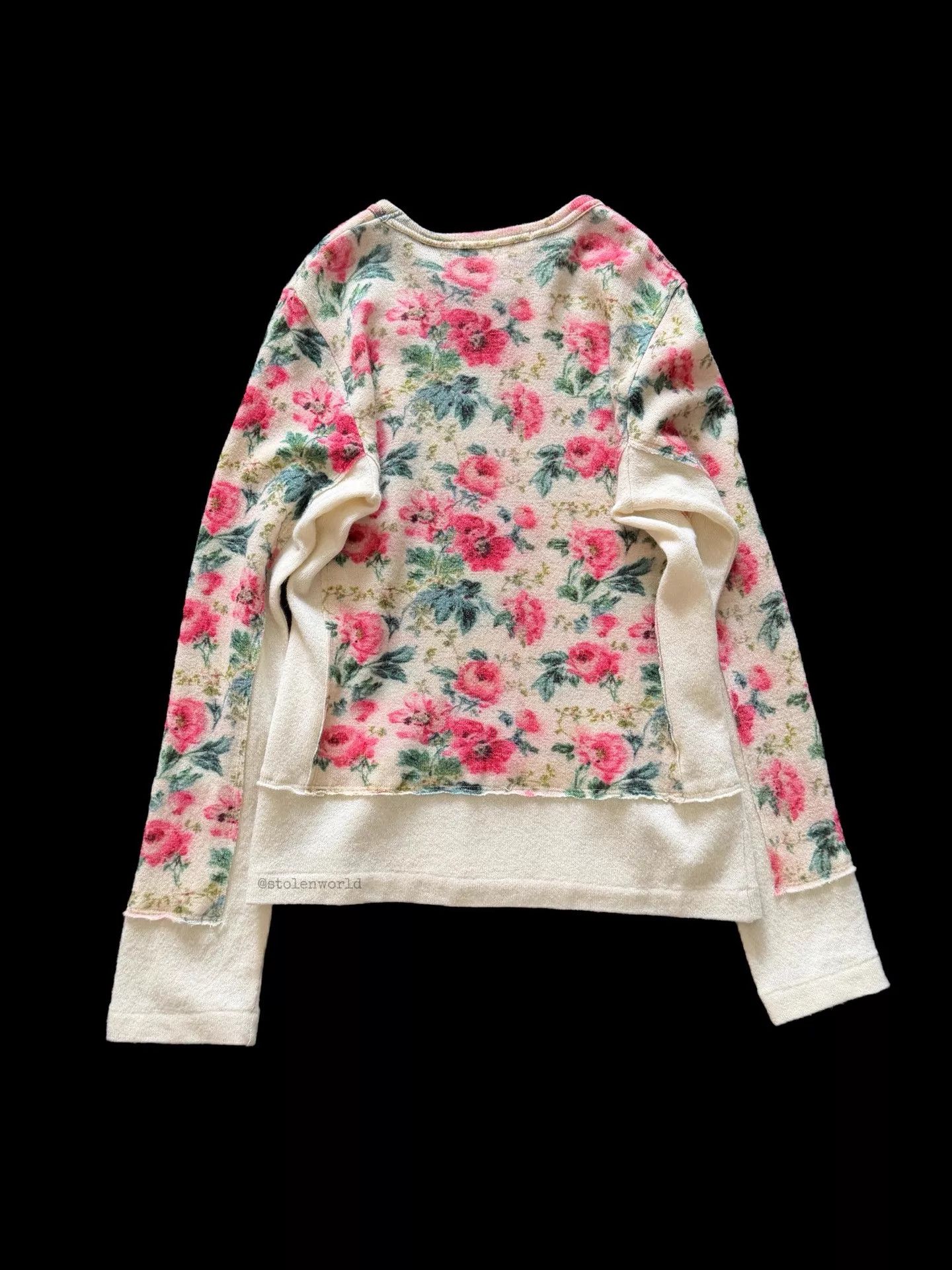 Comme des Garcons Comme des Garçons 16FW Floral Panelled Wool Top XS Size XS / US 0-2 / IT 36-38 - 2 Thumbnail