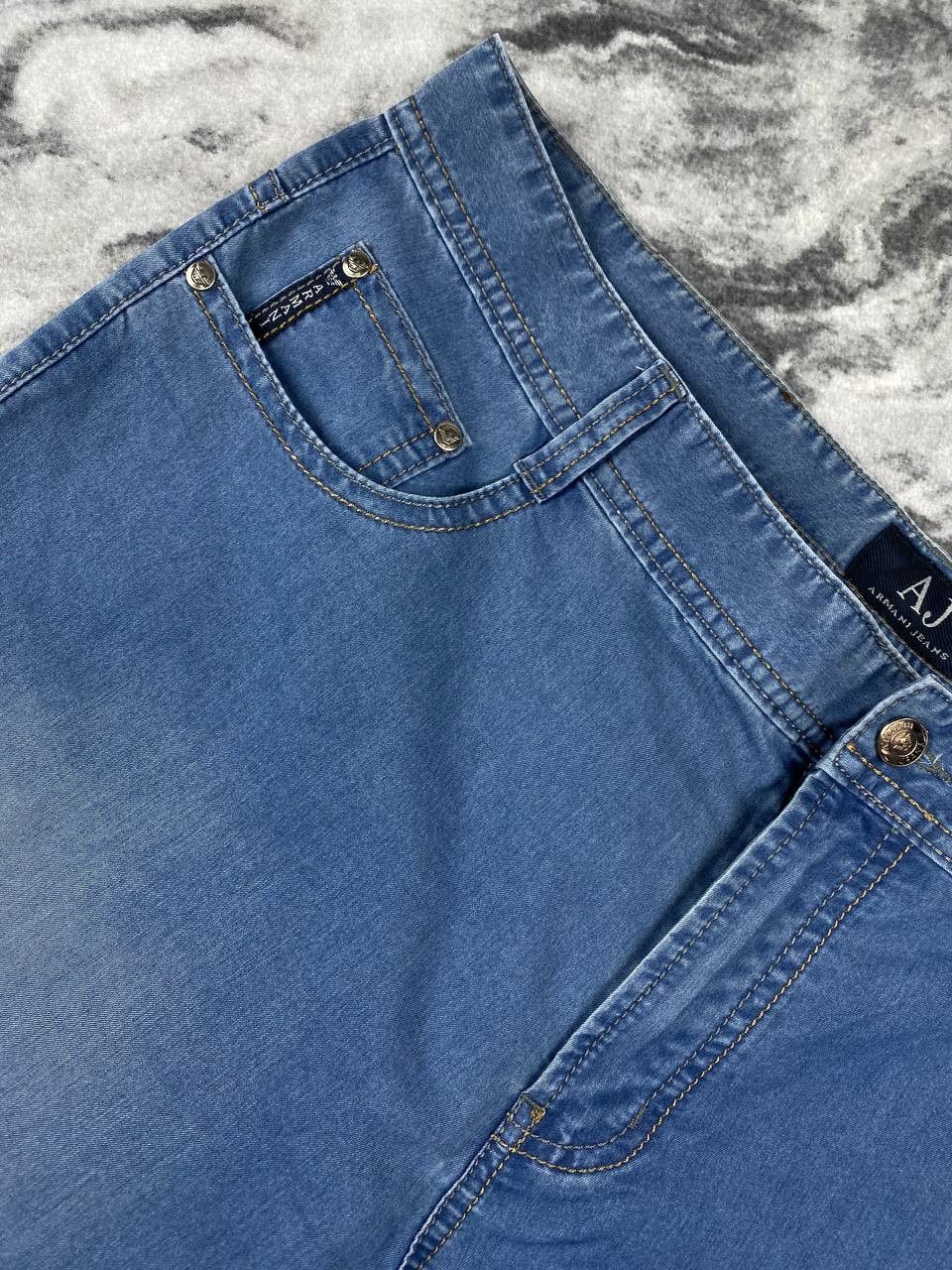 Armani Vintage Armani Jeans Denim Jeans Big Logo Men Size 38 Blue Size US 38 / EU 54 - 10 Thumbnail