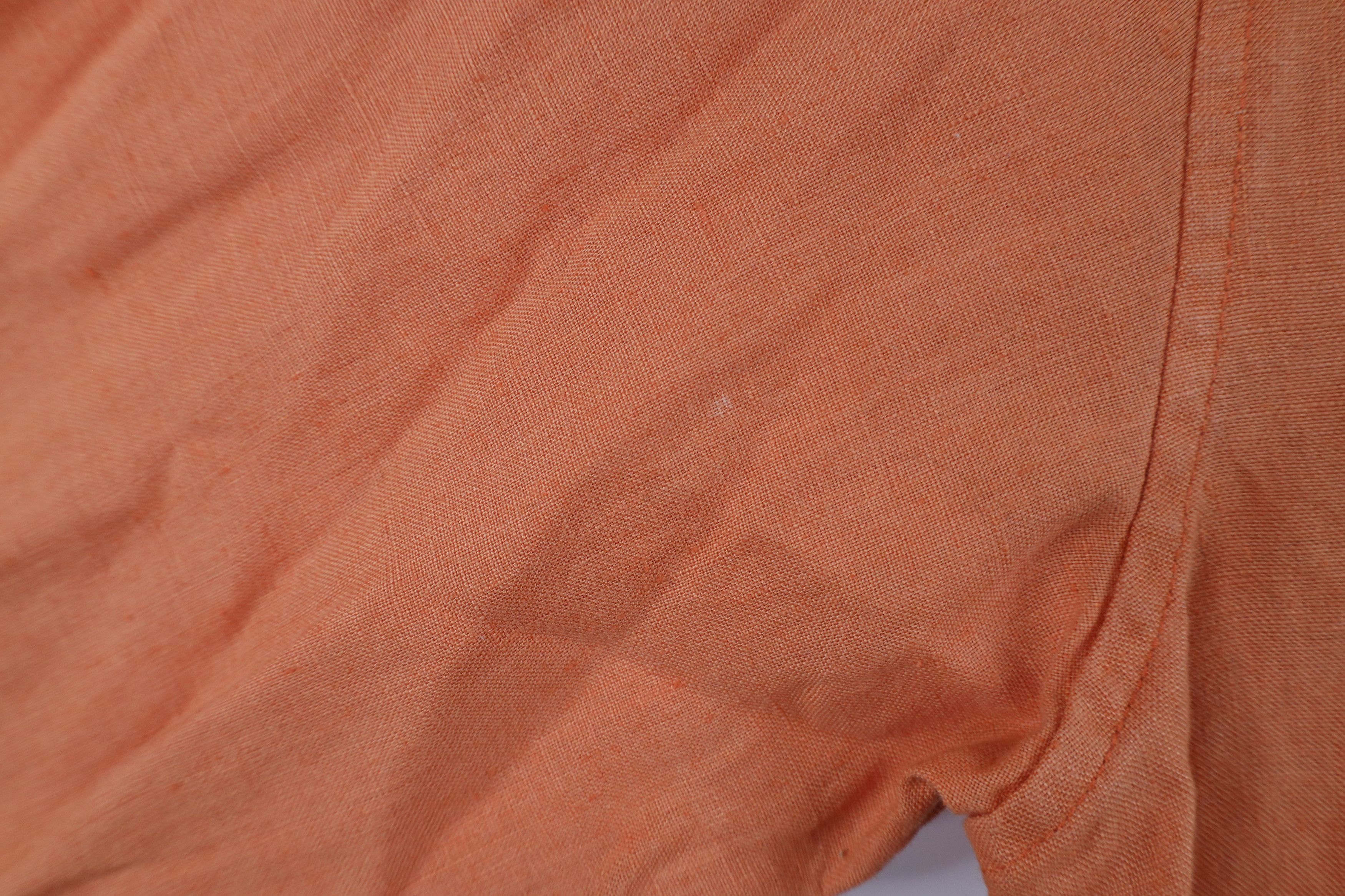 Gap × Vintage Vintage 90s Gap Faded Linen Collared Button Shirt Orange Size US M / EU 48-50 / 2 - 5 Thumbnail
