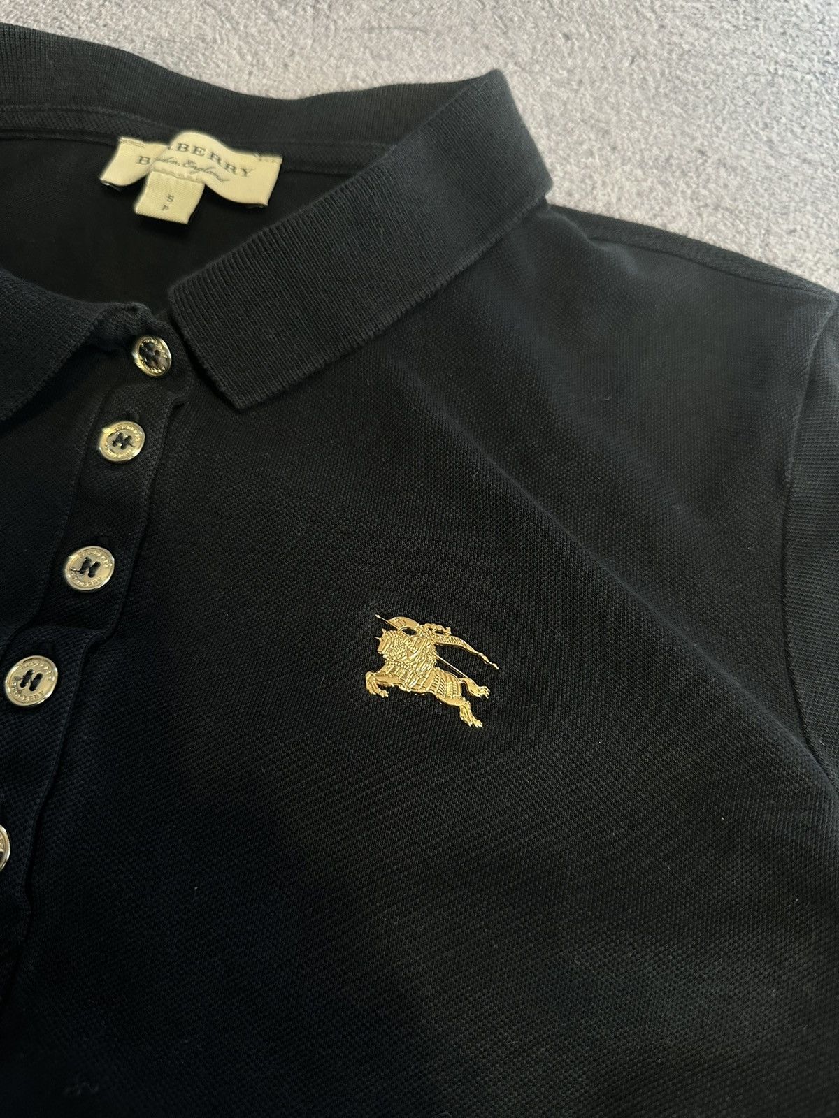 Burberry × Vintage 🐜 Burberry London Nova Check Cotton Longsleeve Polo Shirt Size S / US 4 / IT 40 - 2 Thumbnail
