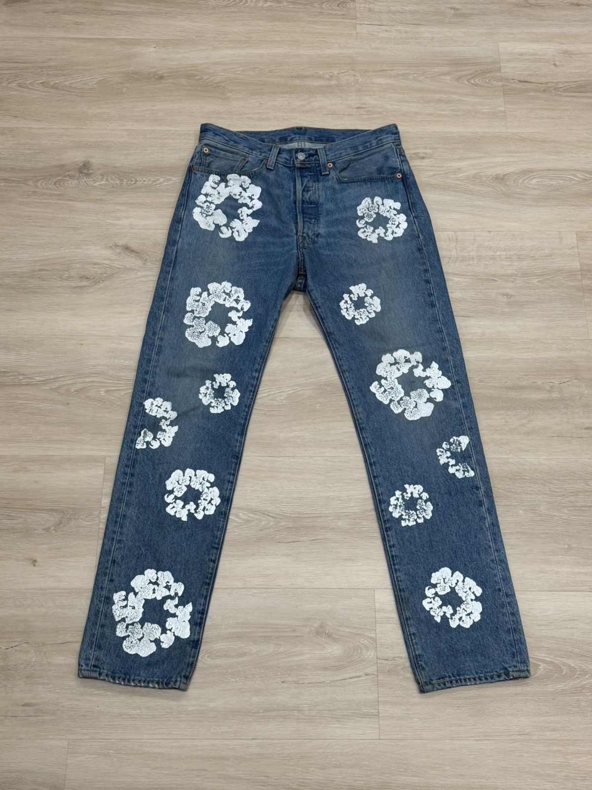 Denim Tears Levi’s Cotton Wreath Denim Jeans