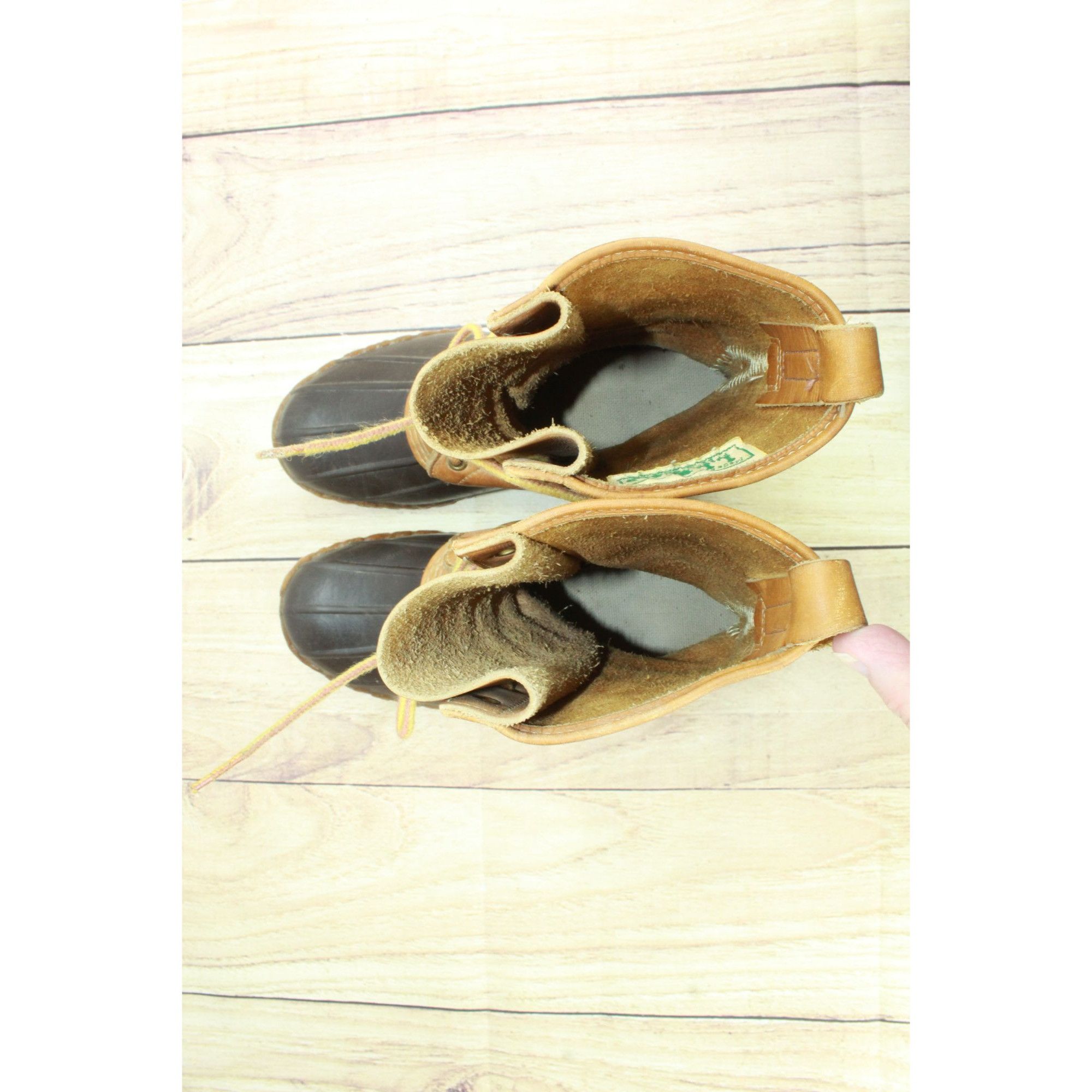 L.L. Bean × Leather Vintage LL Bean Leather Unlined Mid Calf Hunting Duck Boots Size US 5 / IT 35 - 7 Thumbnail