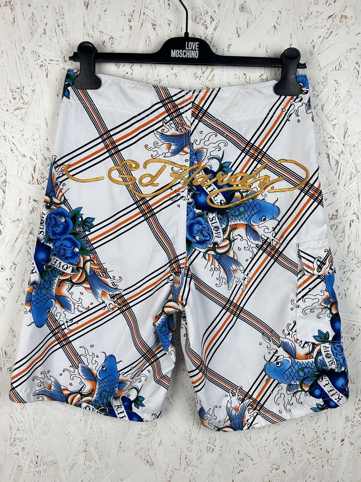 Christian Audigier Vintage Ed Hardy By Christian Audigier Y2K Swimming Shorts Size US 30 / EU 46 - 6 Thumbnail