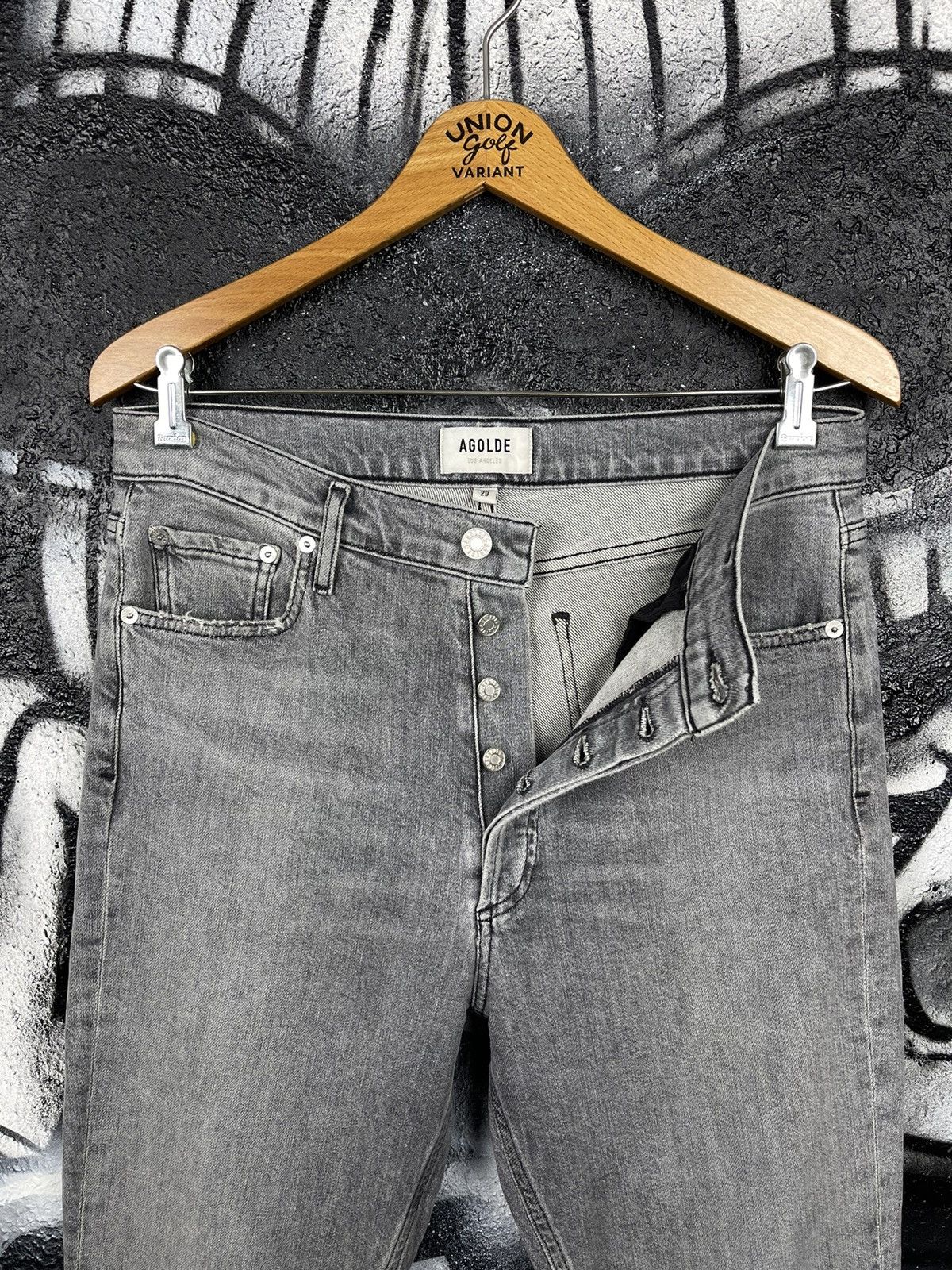 Agolde × Designer Agolde Los Angeles Washed Distressed Jeans Size 29 Size 29" - 11 Thumbnail