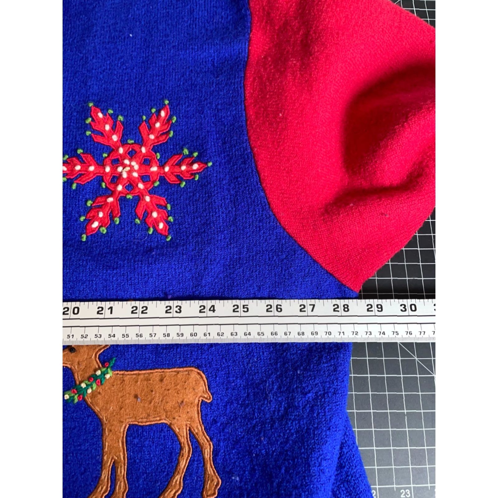 Vintage VINTAGE Marisa Christina Wool Cardigan Women's 3X Blue Red Knit Christmas Embroidered Holiday Ugly Sweater Size XXL / US 16-18 / IT 52-54 - 5 Thumbnail