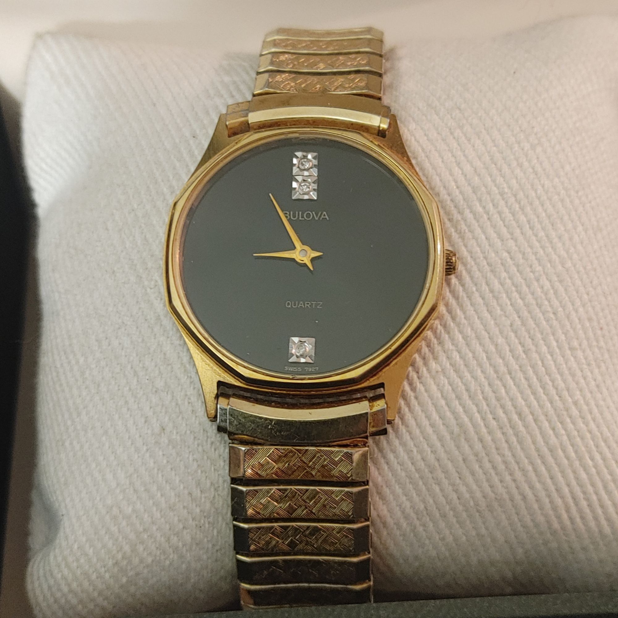 Bulova Bulova Quartz Gold Tone Watch Vintage Diamond Accents Stainl Size ONE SIZE - 5 Thumbnail