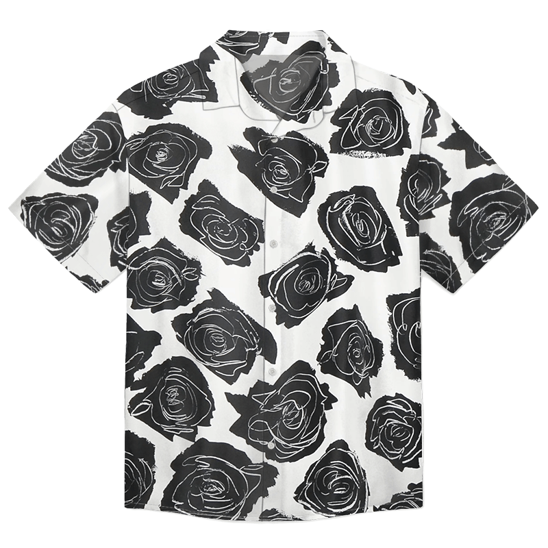The Unbranded Brand × Vintage White & Black Cybele Print Silk Bowling Shirt Size US L / EU 52-54 / 3 - 1 Thumbnail