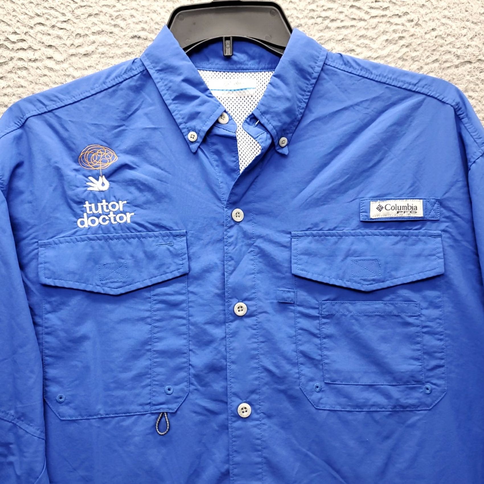 Vintage Columbia PFG Fishing Shirt Mens Medium Blue Nylon Embroidered Vented Button Down Shirt Size US M / EU 48-50 / 2 - 6 Thumbnail