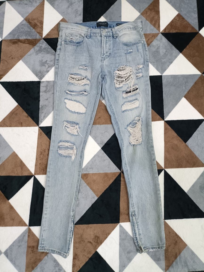 Pacsun Vertical Stretch Pacsun Los Angeles Ripped Punk Jeans Size 32" / US 10 / IT 46 - 1 Thumbnail