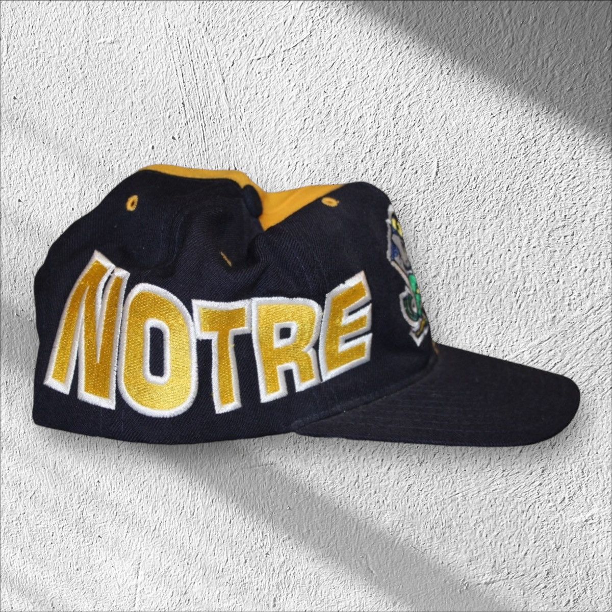 Vintage Vintage 90s Notre Dame Blockhead American Needle Snapback Size ONE SIZE - 2 Thumbnail