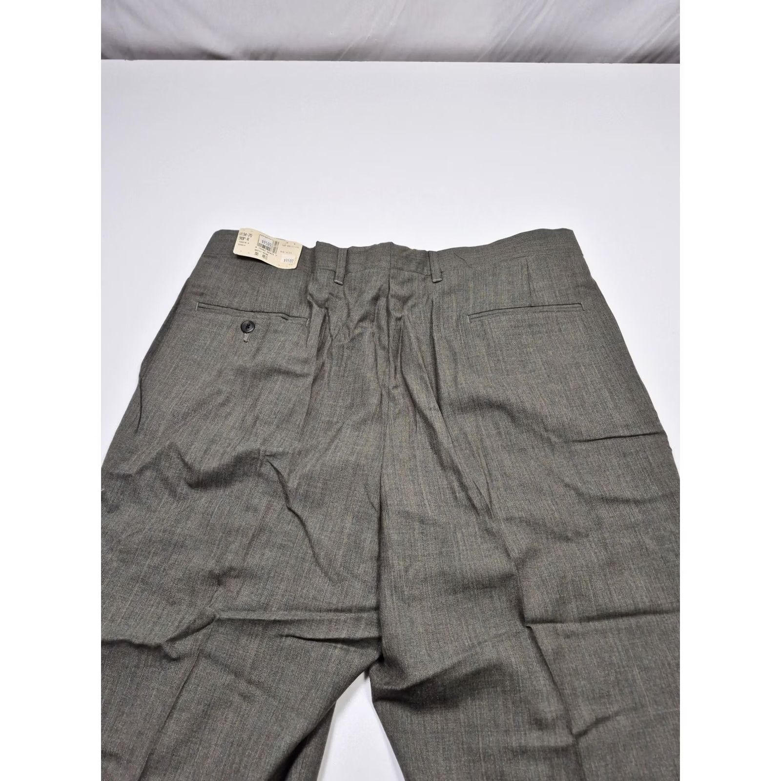 Vintage Racquet Club Mens Dress Pants 38x36 Gray Wool Pleated Straight Unhemmed USA NWT Size US 38 / EU 54 - 6 Thumbnail